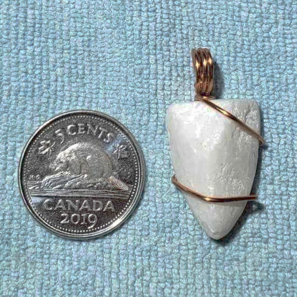 Hand Carved Milky Quarts Pendant